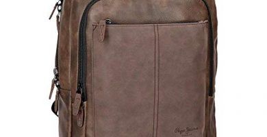 mochila para porttil pepe jeans cranford marrn doble compartimento